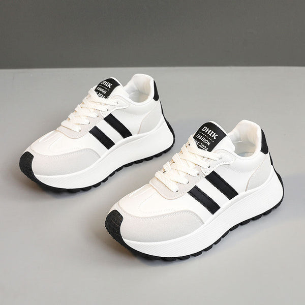 Women's Fashionable Lace Up Platform Walking Sneaker